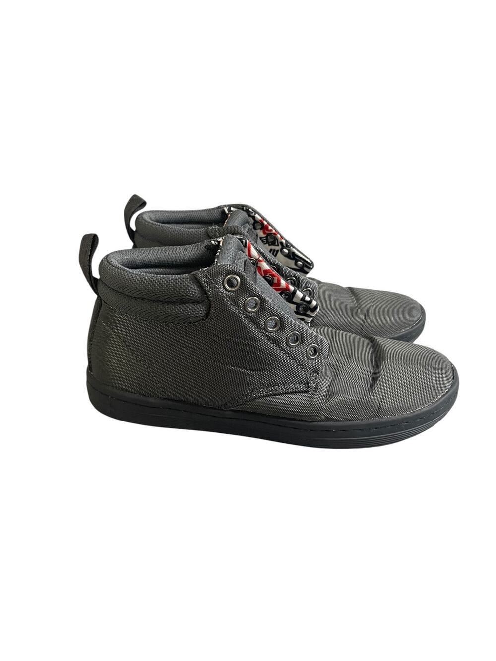 Dr. Martens Women’s Belmont Grey Chukka Canvas Boots NO LACES Size-6